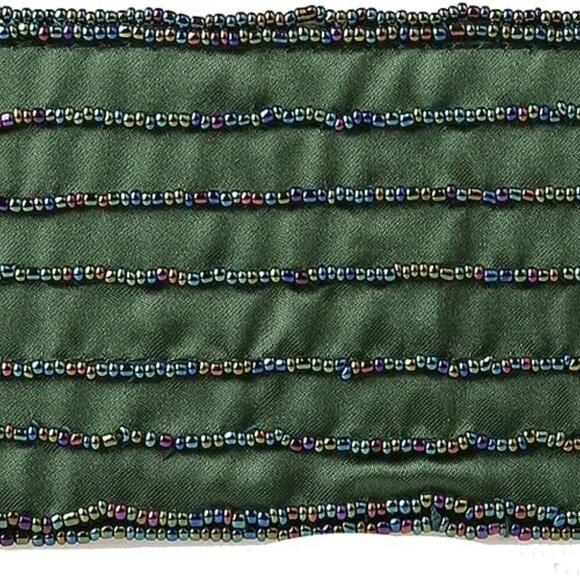 Womens Vintage Floral Beaded Rhinestone Embroidery Clutch Sequin Crossbody Bag E - Picture 5 of 7